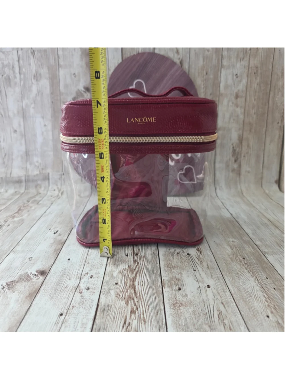 Lancôme Cosmetic Bag Red Clear NWOT